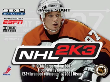 NHL 2K3 screen shot title